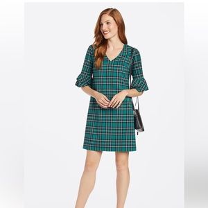 Christmas green plaid dress
